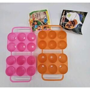 Lot of 2 (1 Pink & 1 Orange) Vintage JELL-O Jello Jigglers Easter Egg Molds